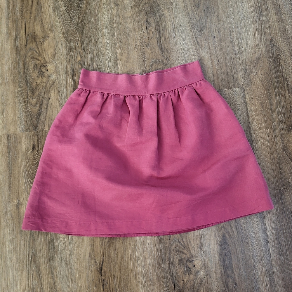Annie Griffin Skirt Size 8 M A-Line Pink Silk Blend Girly Lined Back Zip Barbie
